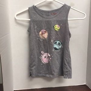 Kids cat and Jack gray animal planet tank top